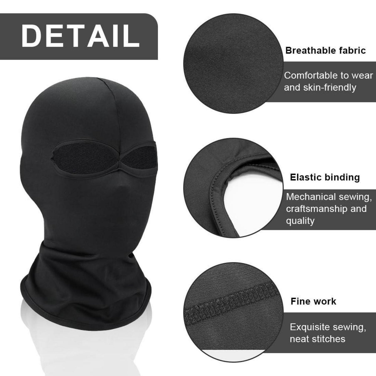 Motorradmaske Sturmhaube Lycra – Atmungsaktiv & Winddicht