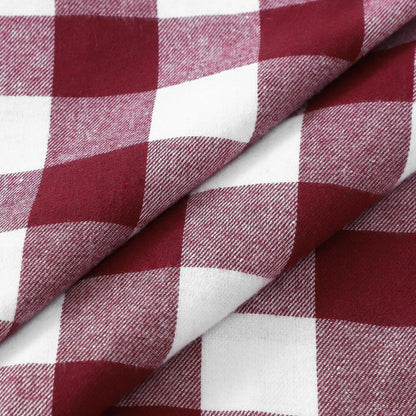 Weihnachtliche Tartan Kissenbezüge 2er Set Rot Weiß 40x40cm