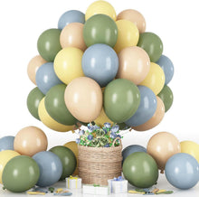 Pastell Luftballons Set 60 Stück 12 Zoll Grün Gelb Blau Kit
