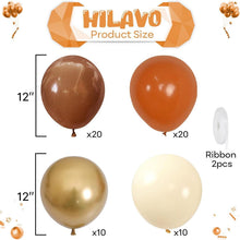 Orange Braun Luftballons 60 Stück 12 Zoll Metallic Gold