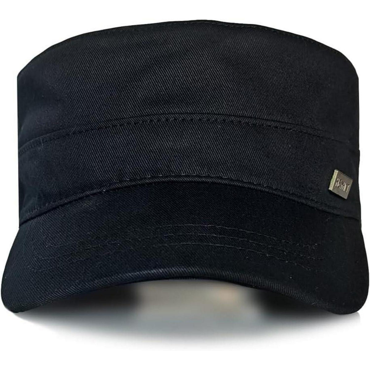 Military Cap Herren – Verstellbare Army Flat Cap Schwarz