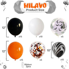 Luftballon Set Orange Schwarz 60 Stück Halloween Deko