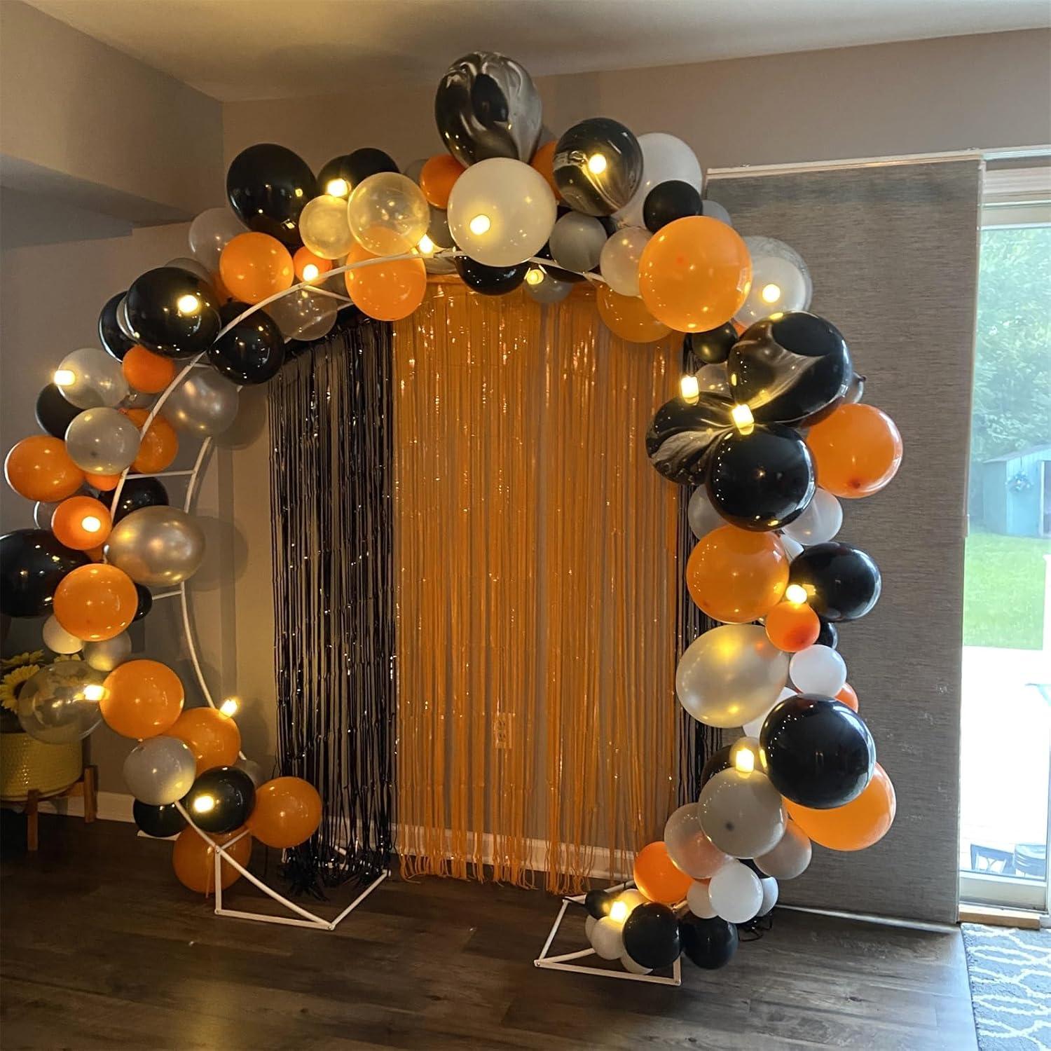 Orange Schwarz Halloween Luftballons Set 60 Stück 12'' Achat Marmor