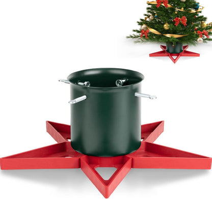 Weihnachtsbaumständer mit Wassertank für Bäume bis 2m, Star Rot