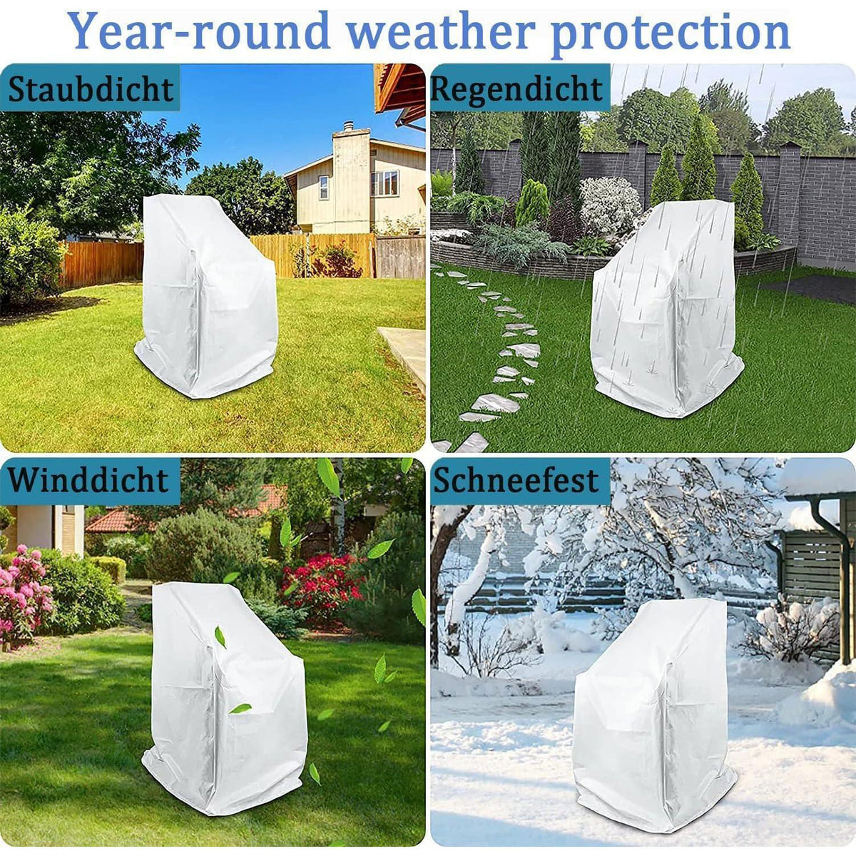 Gartenstuhl Abdeckung 70x70x80/120cm – UV-Beständig & Winterfest