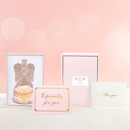Ewige Rose Engel Geschenkset für Frauen Weihnachten Valentinstag