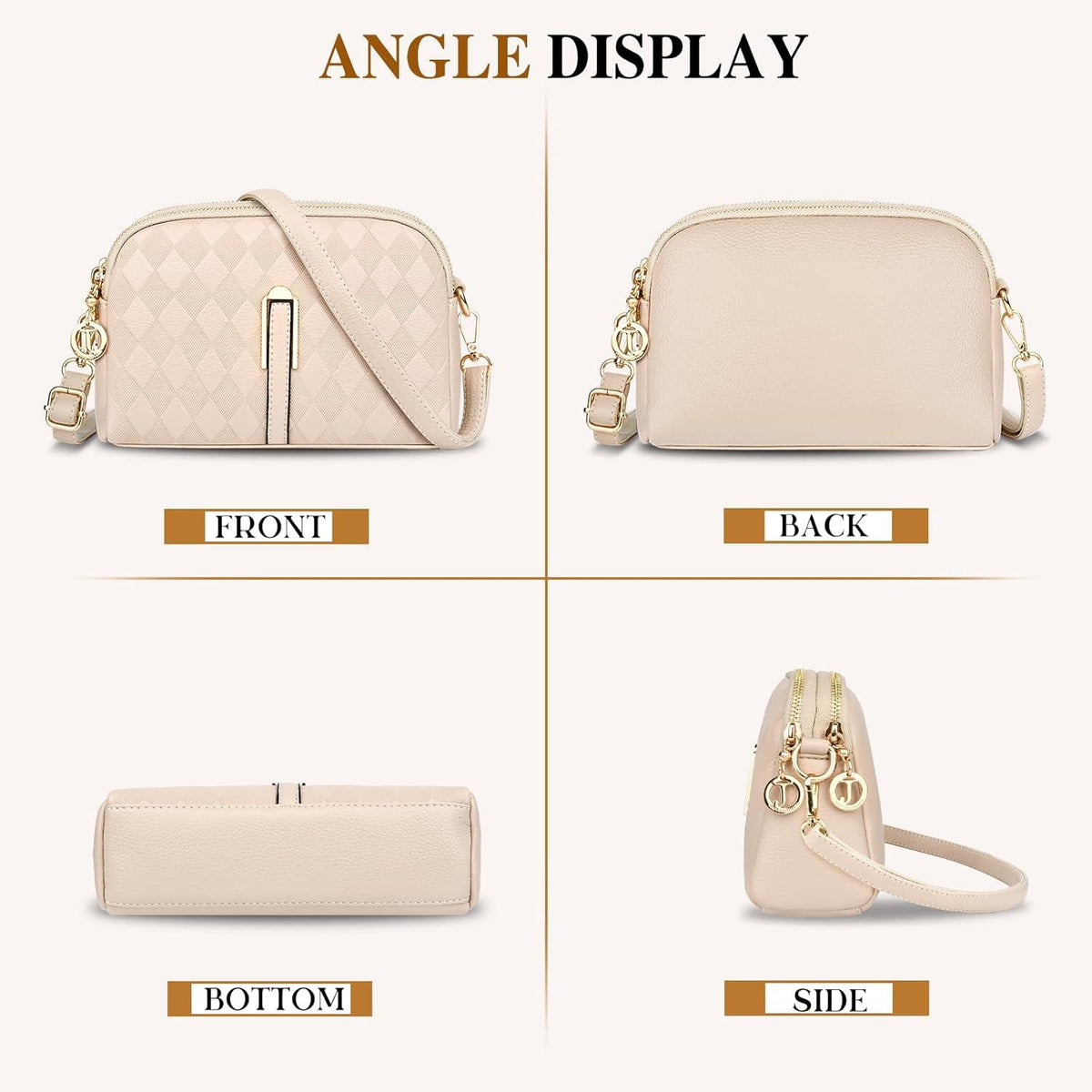 TEUEN Damen Kleine Umhängetasche Leder Crossbody Bag