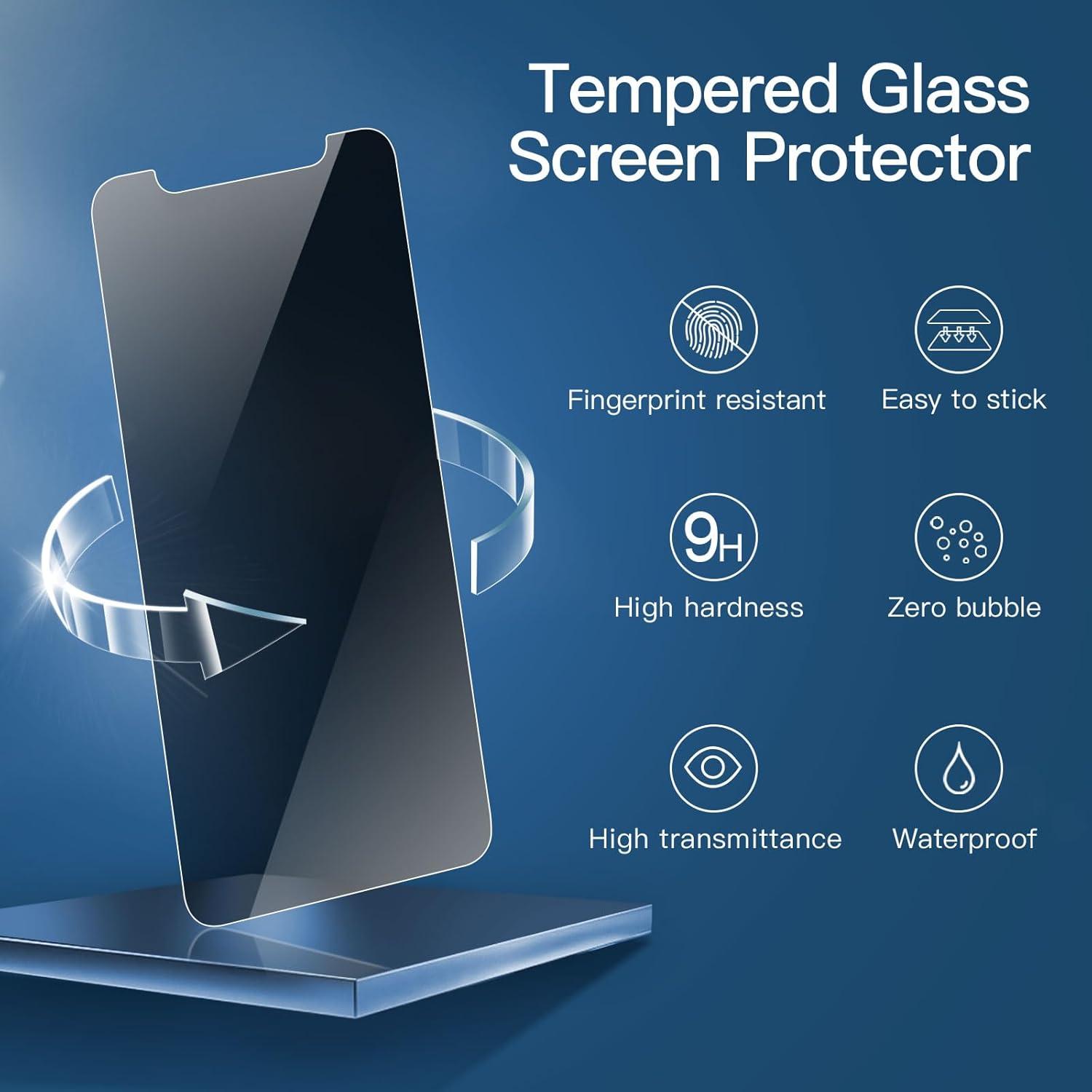 NEW'C 3er Set Sichtschutz Panzer Schutzglas für iPhone 11 Pro/X/XS 5,8 Zoll