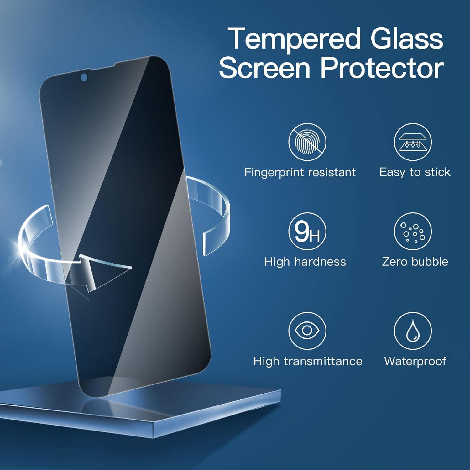 Sichtschutz Panzerglas für iPhone 13 Mini 5,4 Zoll, 3 Stück, 9H Härte, 28-Grad-Schutzwinkel