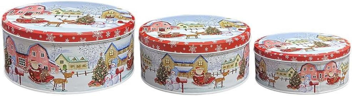 Weihnachtsdosen Metall Keksdose Nostalgische Deko 3er Set