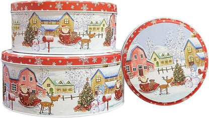 Weihnachtsdosen Metall Set Weihnachten Keksdose Plätzchen Blechdosen