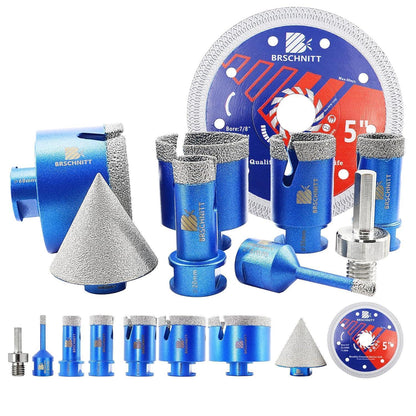 Diamant-Kernbohrer-Set M14 für Fliesen, Marmor, Granit