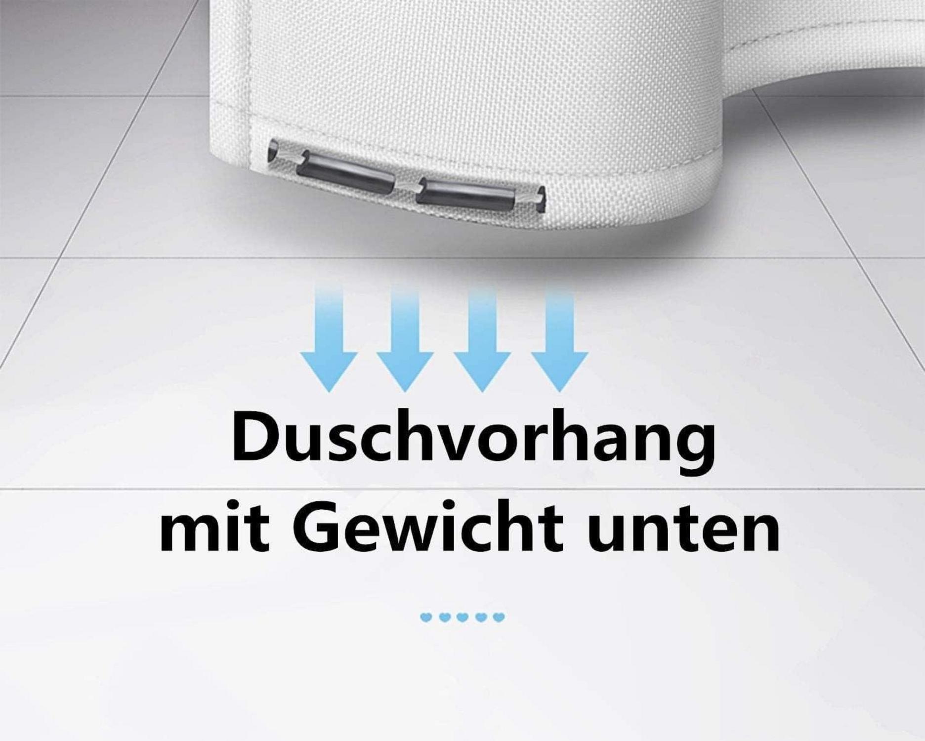 Duschvorhang 180x180 Anti-Schimmel lila Blätter Pflanzen Polyester