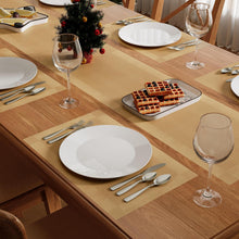 Famibay Weihnachts Tischsets und Tischläufer Set 6er Gold