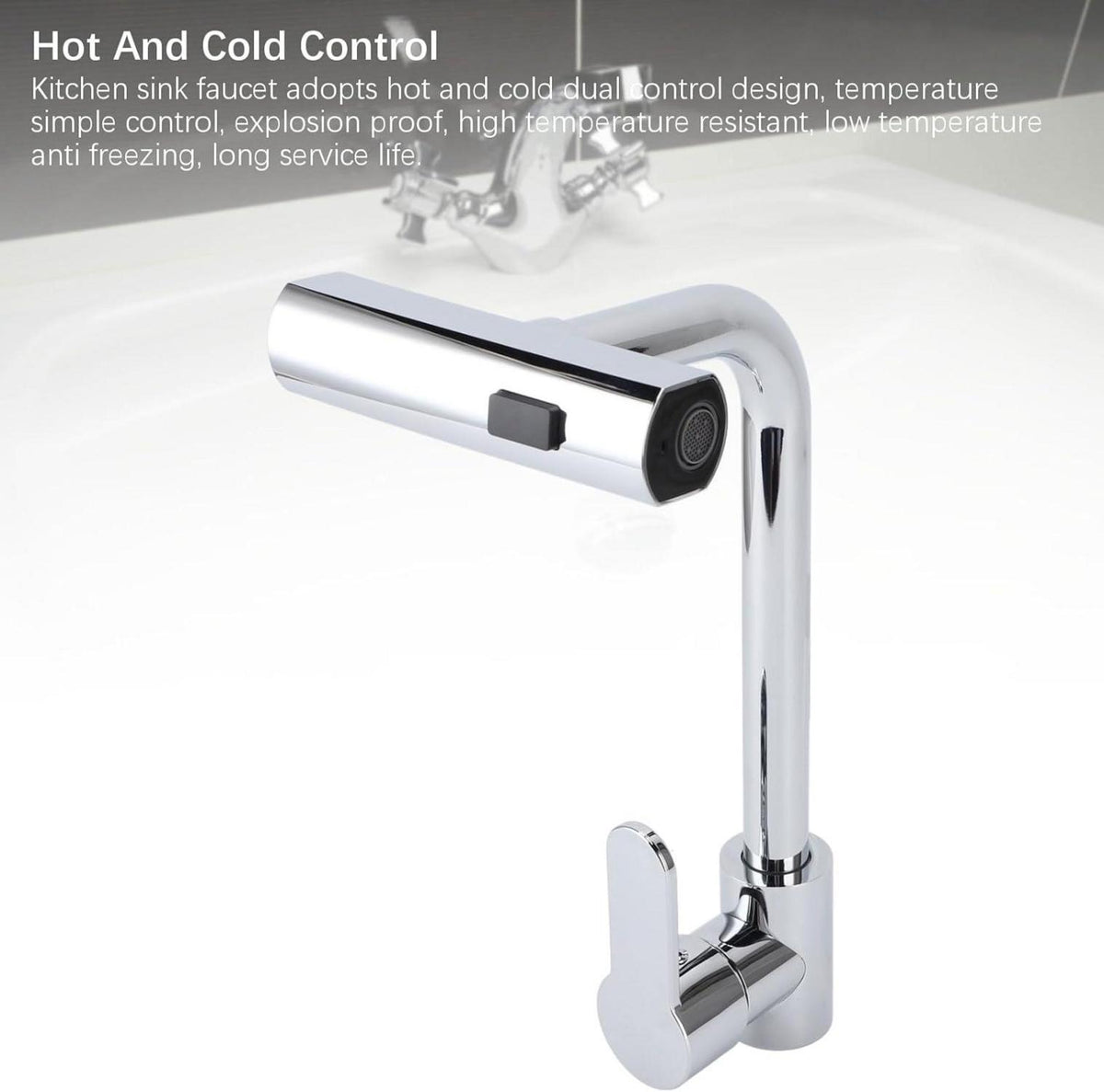 Wasserhahn Wasserfall Küchenarmatur Einhand Einhebelmischer 360 Grad SILVER