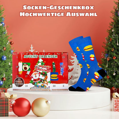 Jeasona Weihnachtskalender Kinder Socken 35-38