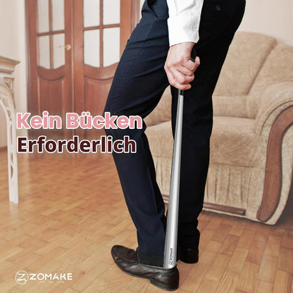 Langer Schuhlöffel aus Edelstahl – Rückenschonend & Stabil