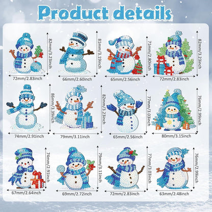 Diamant Painting Schneemann Anhänger Set Weihnachten DIY Basteln