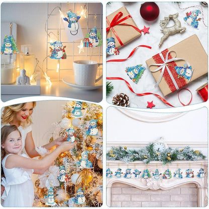 Diamant Painting Schneemann Anhänger Set Weihnachten DIY Basteln