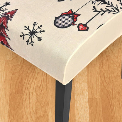 Weihnachts Stuhlhussen 6er Set - Elastisch & Waschbar