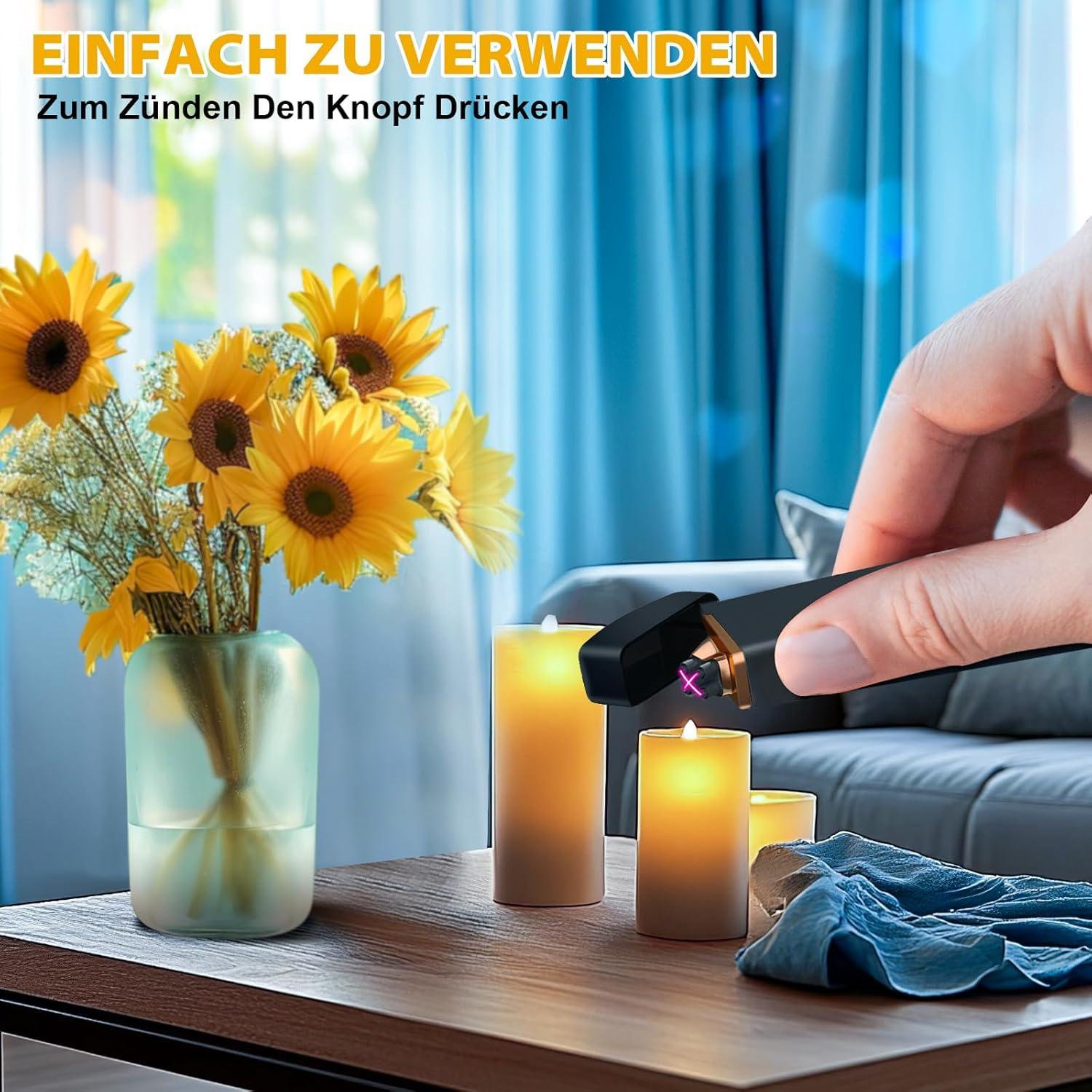 Coquimbo Vatertagsgeschenk Feuerzeug Elektrisch USB Aufladbar Schwarz