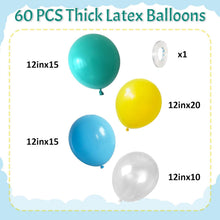 Luftballons Türkis Blau Gelb 12 Zoll Sponge Ballons