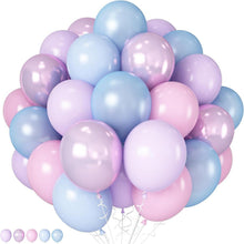 60 Stück 12 Zoll Rosa Blau Lila Luftballons Set