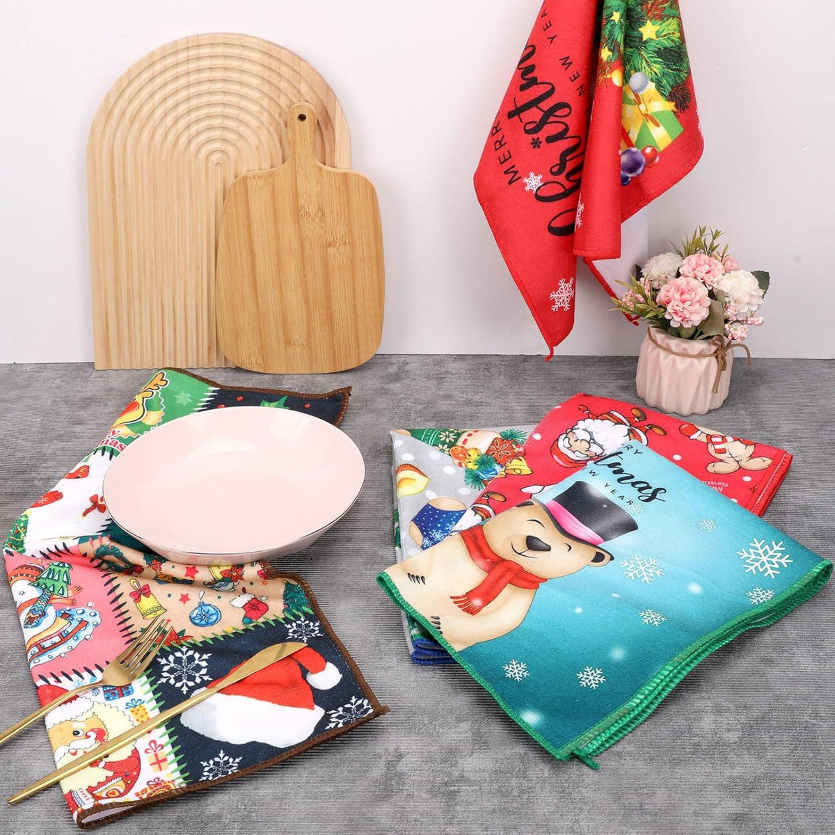 Mikrofaser Geschirrtücher Weihnachten Set Handtuch Küchentuch