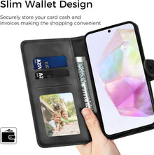 EASDNB Samsung Galaxy A35 5G Handyhülle Flip Wallet Schwarz