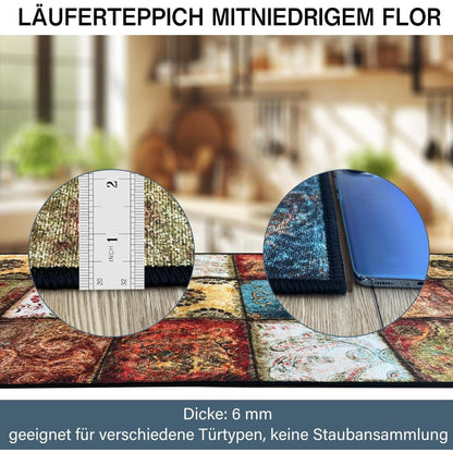 WTHYGB Moderner Teppich Läufer rutschfest 80x120cm waschbar