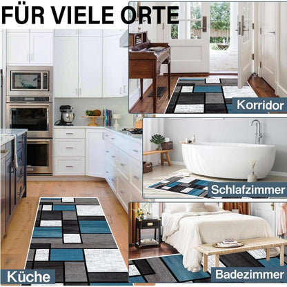 Moderner Beiger Teppichläufer 60x120 cm Rutschfest