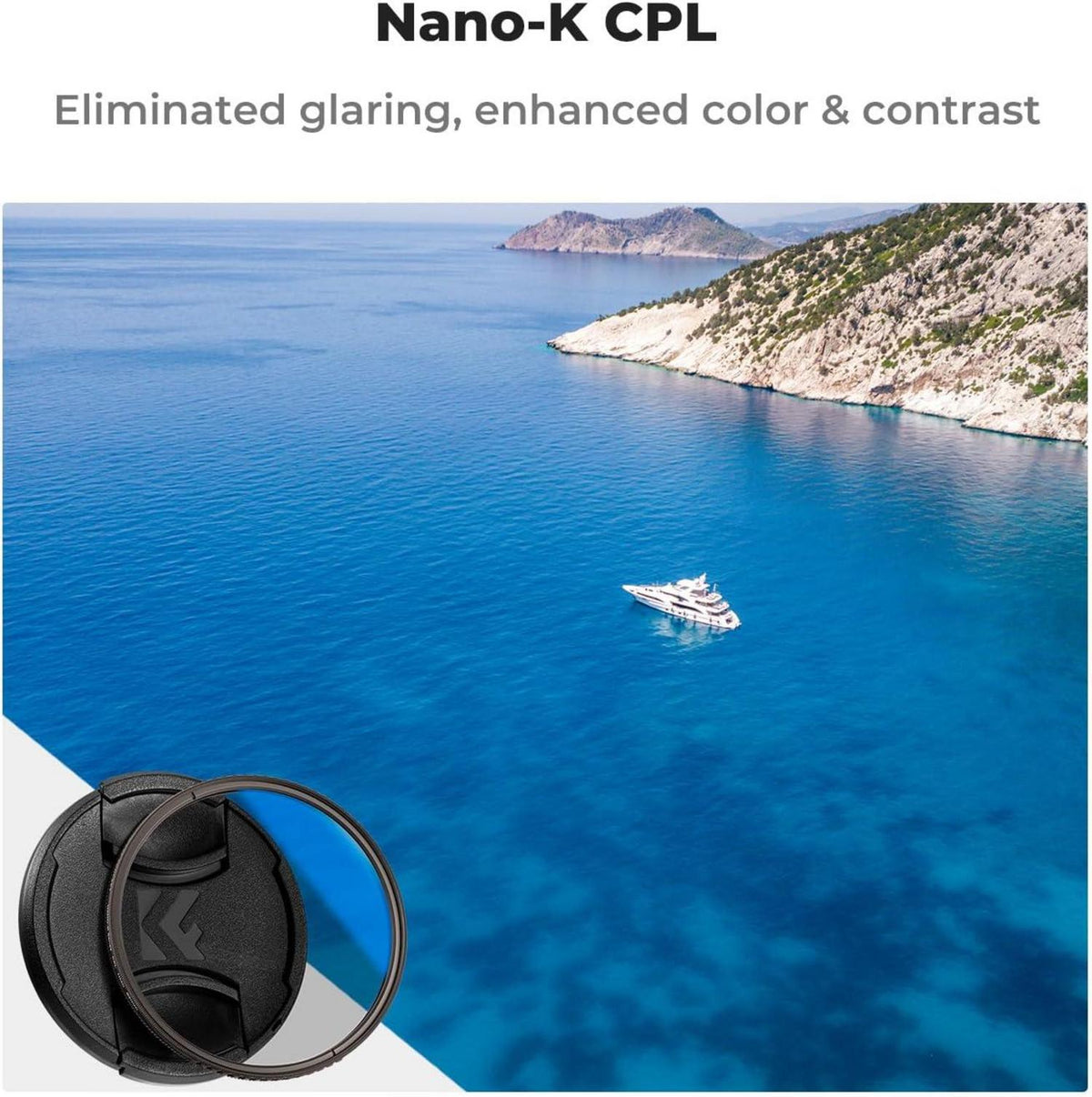52mm Polfilter CPL Filter mit Objektivdeckel und Halteband