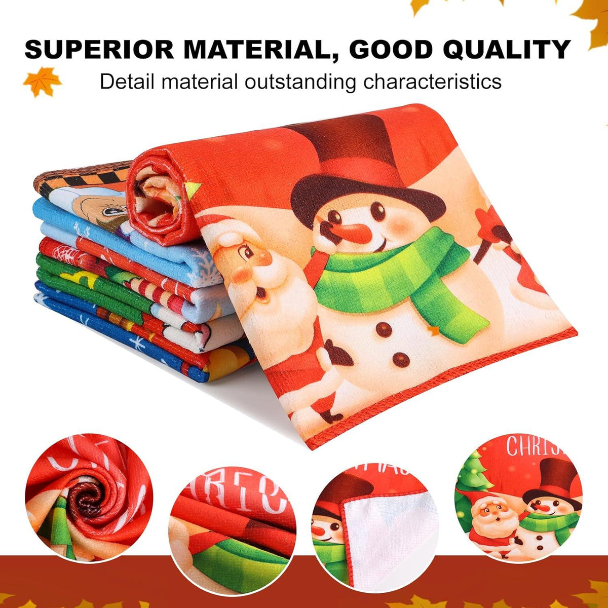 Dekorative Küchentücher mit Sprüche-Set, 5er Pack
