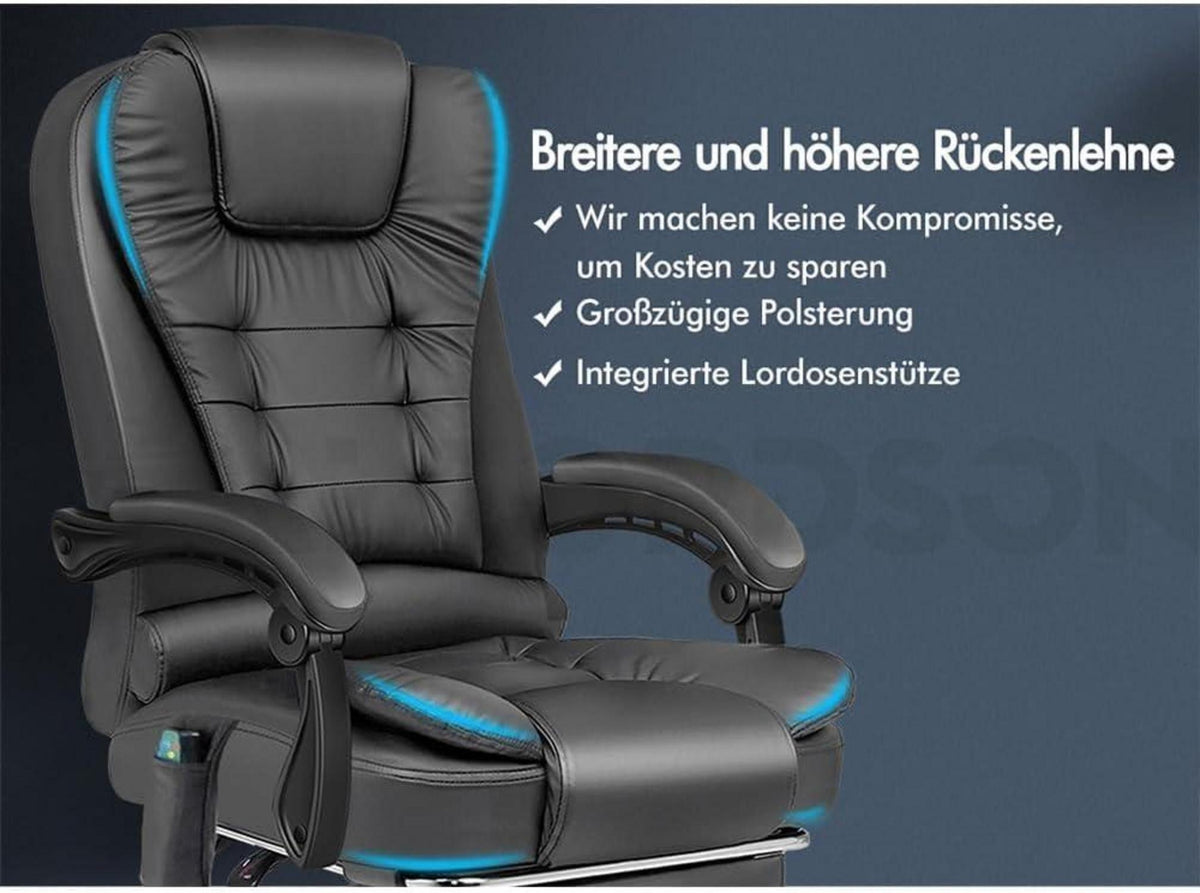 Bürostuhl mit Massagefunktion ergonomisches Design große Sitzpolsterung