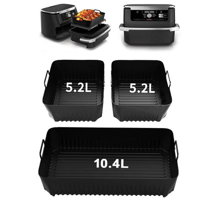 Silikonform Set für Heißluftfritteuse – 10.4L & 2x 5.2L