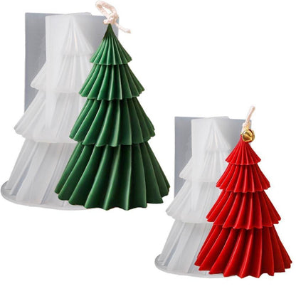 2x Weihnachtsbaum Silikonform für Kerzen & Seife DIY