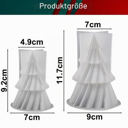2x Weihnachtsbaum Silikonform für Kerzen & Seife DIY
