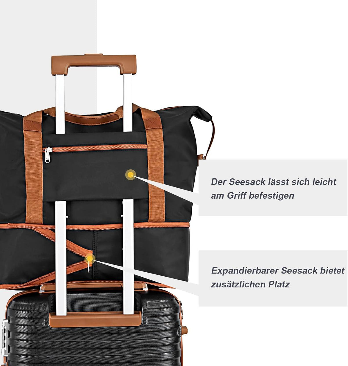 Joyway Kofferset 4-teilig Hartschale mit 4 Rollen TSA-Schloss Schwarz Braun
