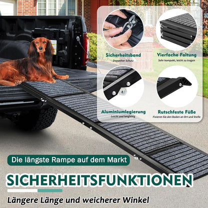 Faltbare Hunderampe 180cm – Auto, SUV, LKW & Treppe
