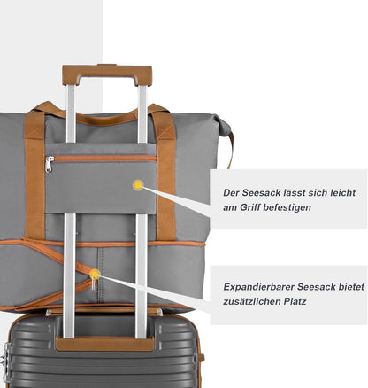 Joyway Kofferset 4-teilig Hartschale mit TSA-Schloss Grau/Braun