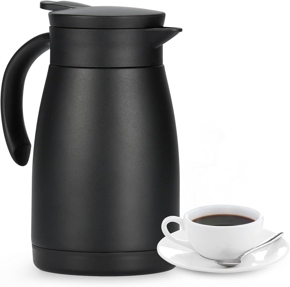 Isolierkanne Edelstahl 750ML doppelwandige Vakuum Kaffeekanne Teekanne