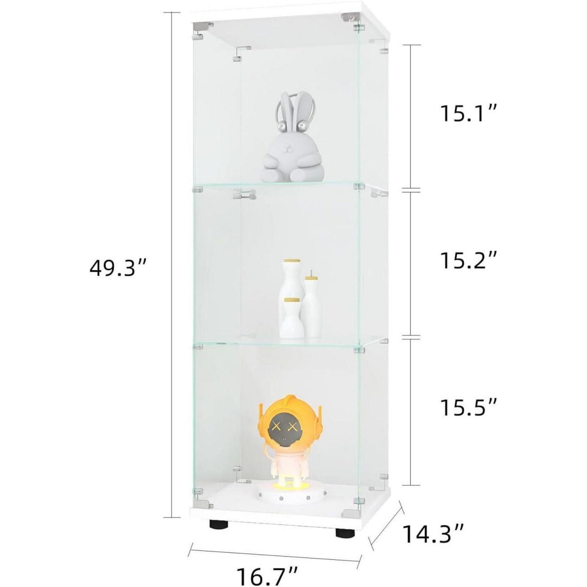 Glasvitrine Standvitrine Schwarz | Modern & Abschließbar