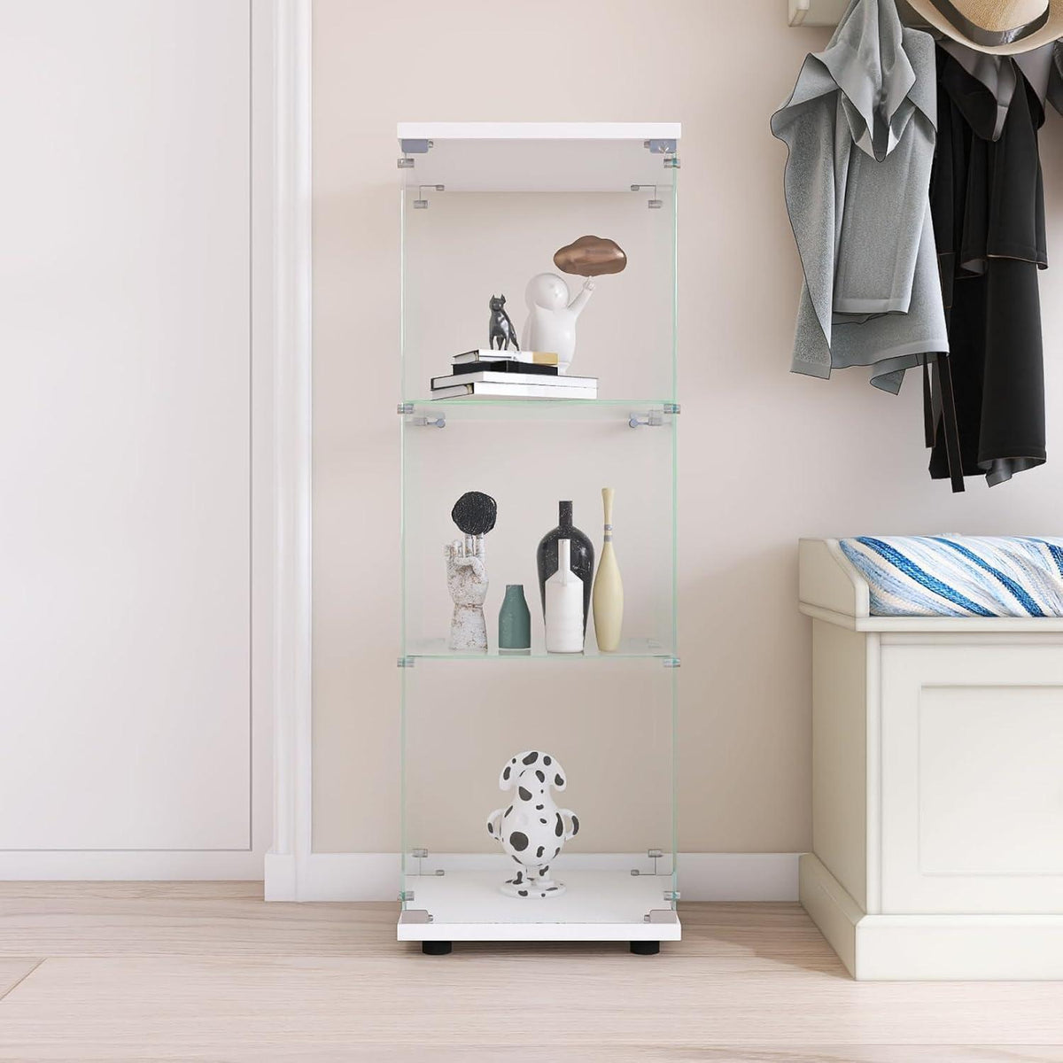 Glasvitrine Standvitrine Schwarz | Modern & Abschließbar