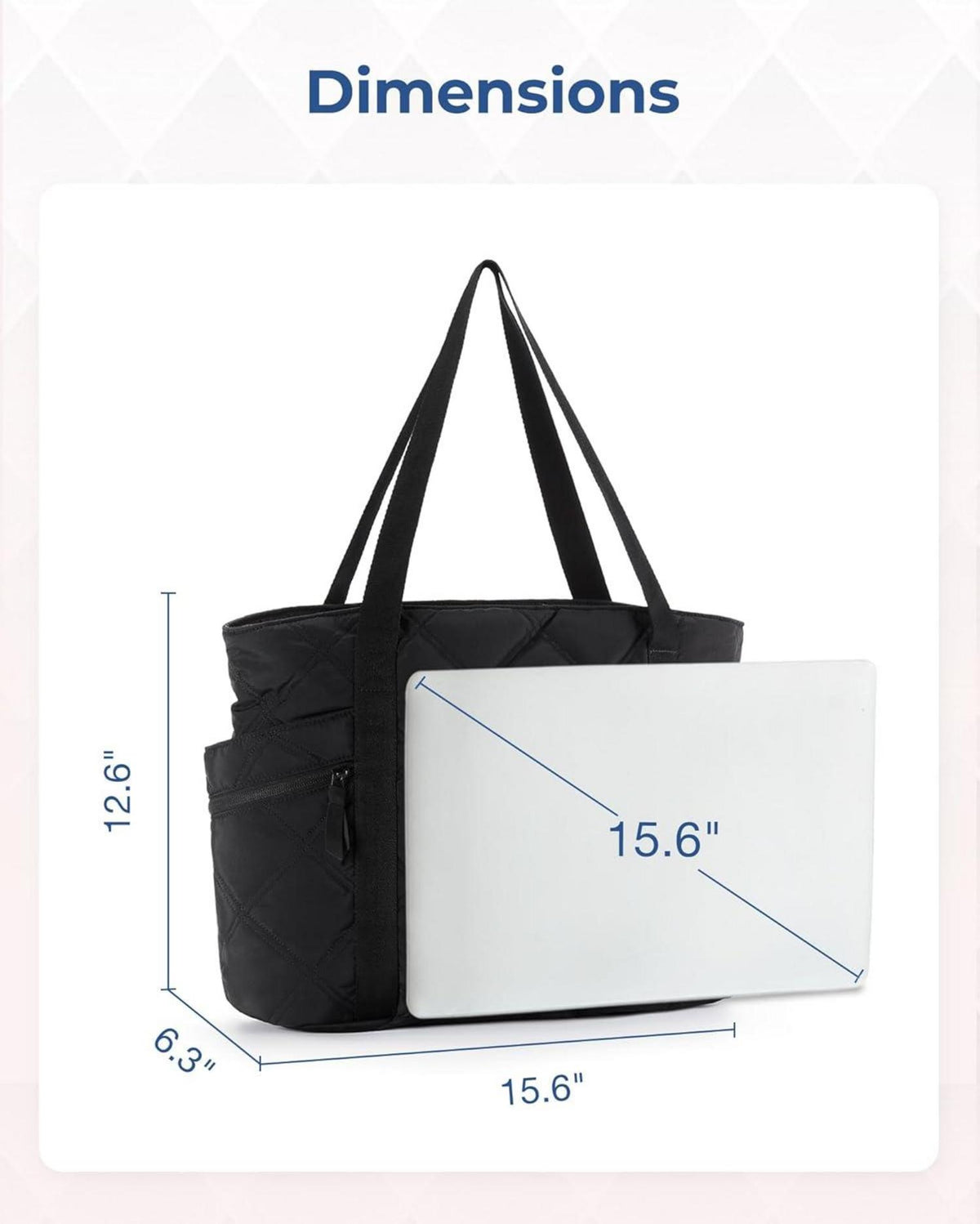 Große wasserdichte Damen-Handtasche mit 24L Kapazität, Sporttasche für