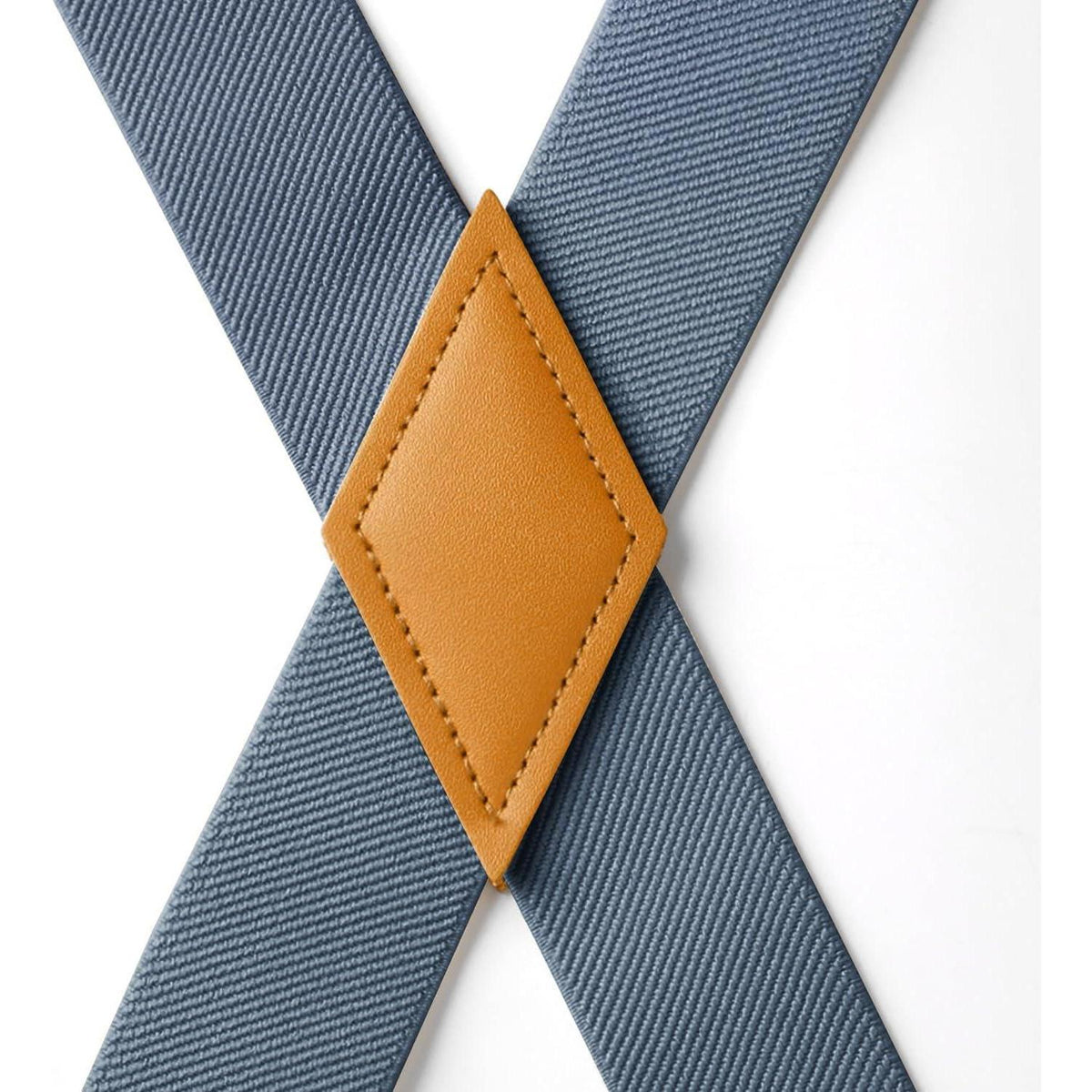 Herren Hosenträger X-Form 3,5cm mit 4 starken Metallclips Blau