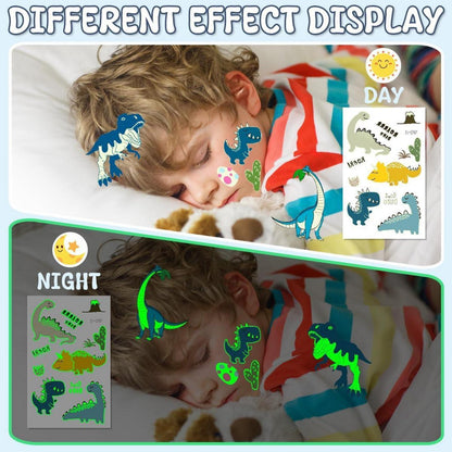 100 Stück Leuchtende Dino Tattoos Kinder Jungen Geburtstag Party