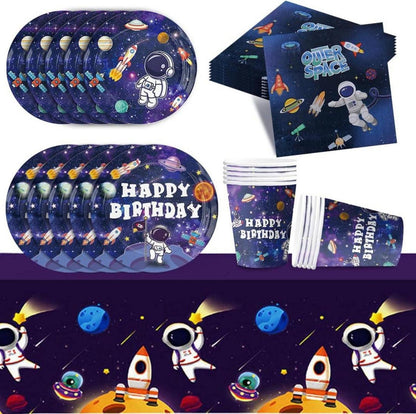 Astronaut Partygeschirr Set für Kindergeburtstag Deko