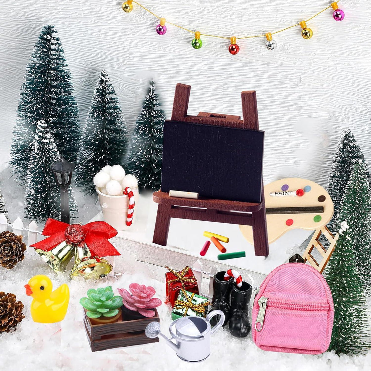 Miniatur Weihnachts Wichtel Zubehör Malset Puppenhaus DIY