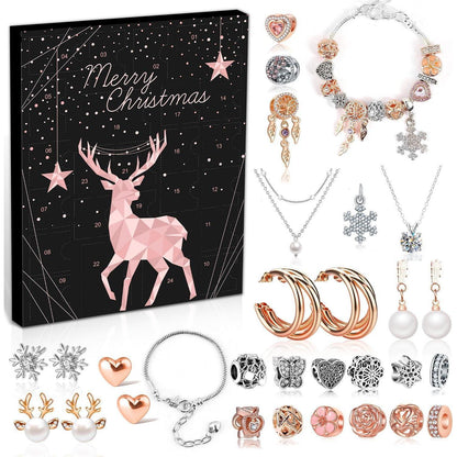 Adventskalender Schmuck 2024 Damen Mädchen Silber Armband