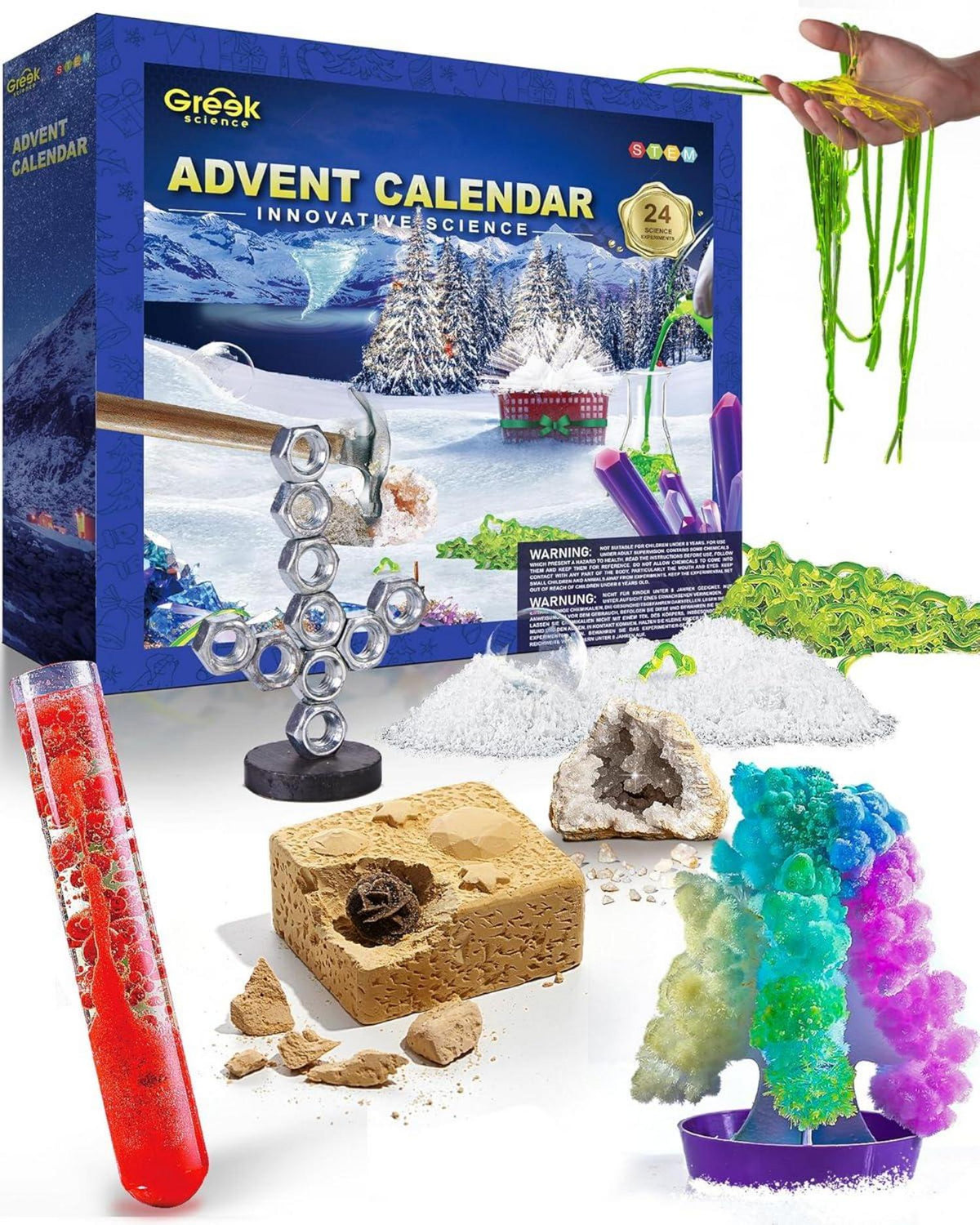 Greek Science Experimente Adventskalender 2024 für Kinder STEM